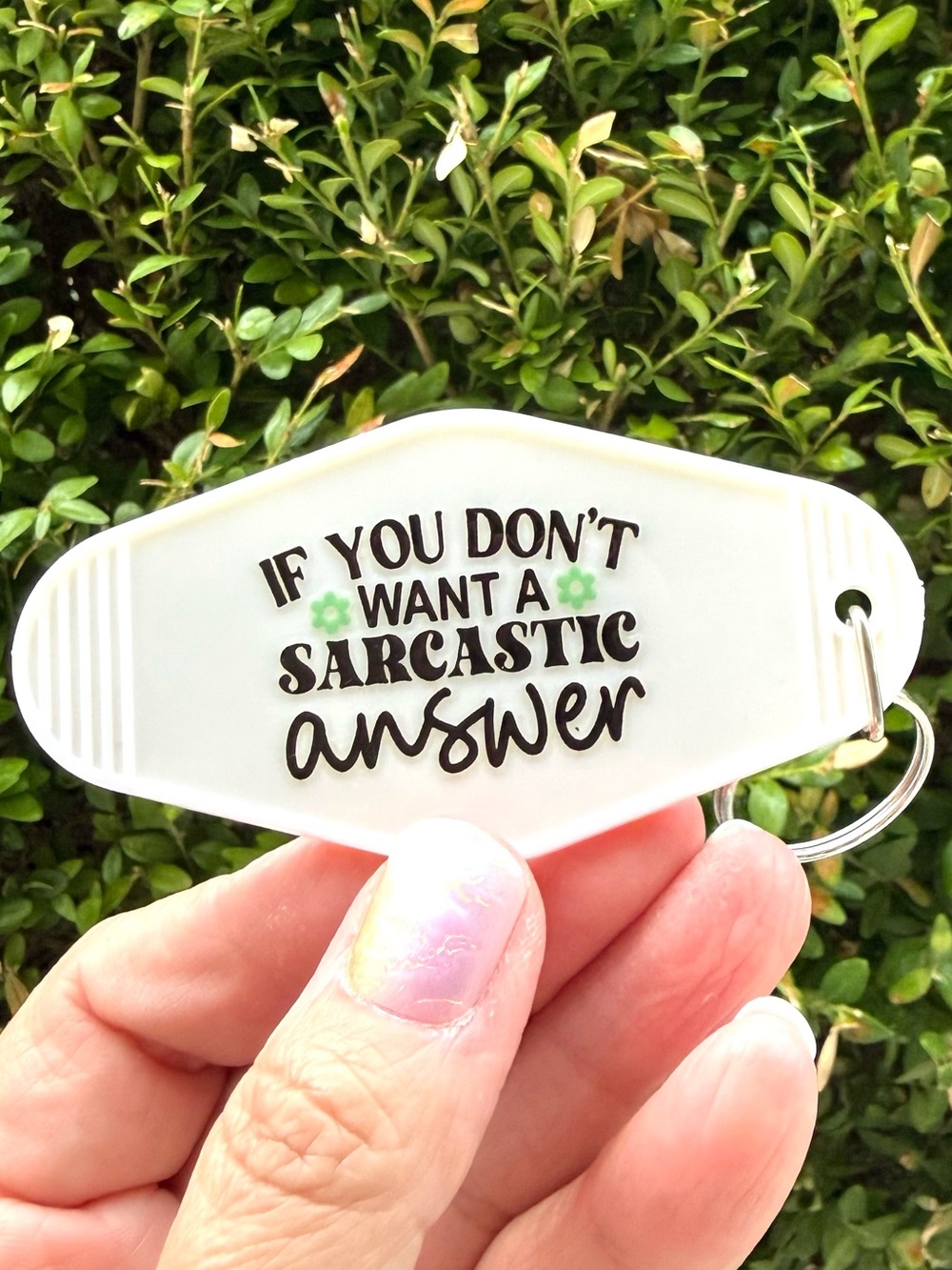 Vintage style motel key 3.5” keychain sarcastic funny gift idea